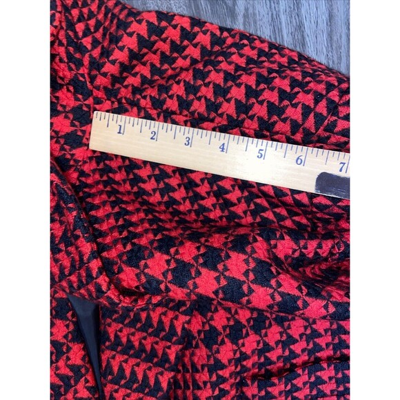 VTG LINDA ALLARD FOR ELLEN TRACY WOOL BLAZER JACKET  RED BLACK PLAID SIZE 14 - Picture 10 of 15